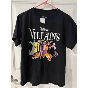 Disney Villains Graphic T-Shirt Mens Large Black Crewneck NWT